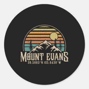 Climbing Mt. Evans Colorado Hiking Mountain Mount  Classic Round Sticker
