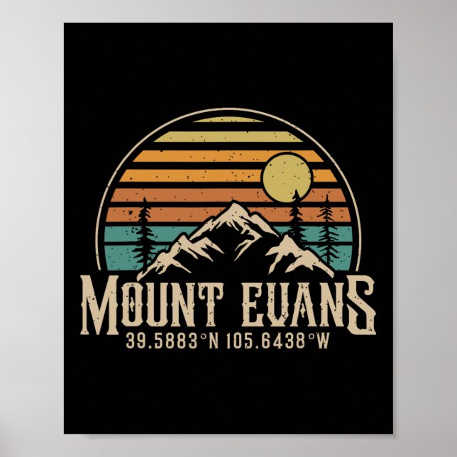 Climbing Mt. Evans Colorado Hiking Mountain Mount  Poster (Front)