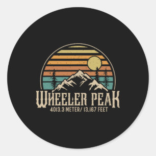 Climbing New Mexico Hiking Mountain Wheeler Peak Classic Round Sticker