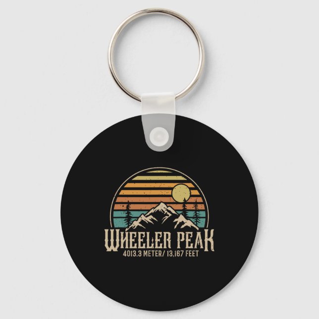 Climbing New Mexico Hiking Mountain Wheeler Peak  Key Ring (Front)