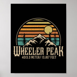 Climbing New Mexico Hiking Mountain Wheeler Peak Poster
