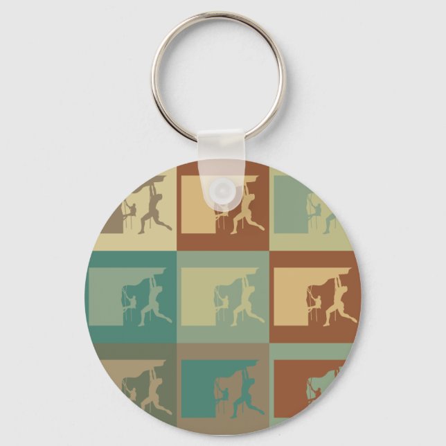 Climbing Pop Art Key Ring (Front)