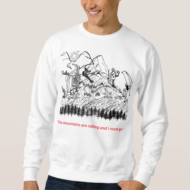 Climbing Premium Customised Graphic Design T-shirt Sweatshirt (Front)