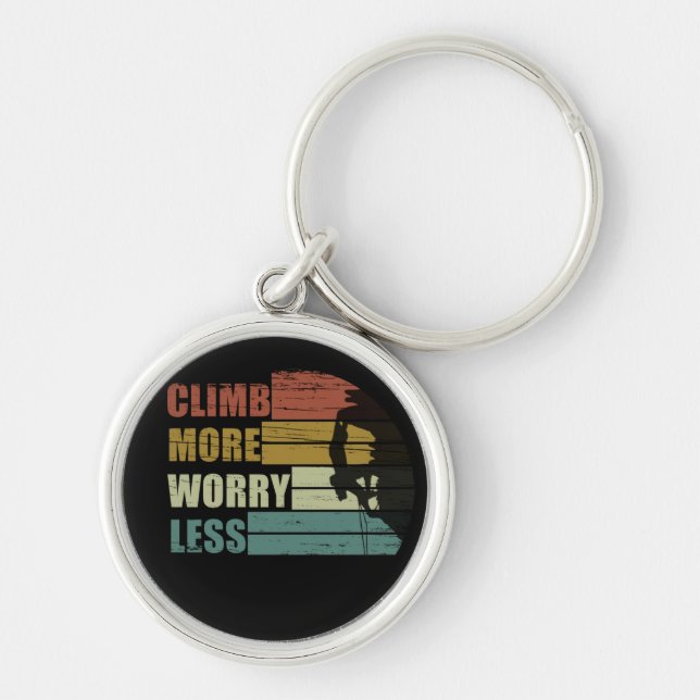 climbing quote for climbers key ring (Front)