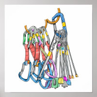 Climbing rack or quickdraws and wires