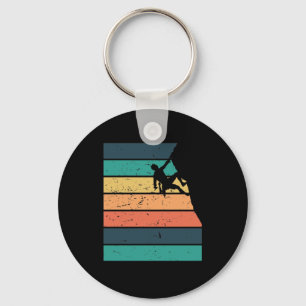 climbing retro background key ring