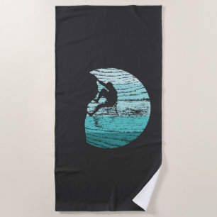Climbing Retro  Beach Towel