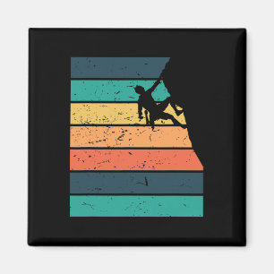 Climbing Retro Byckground Magnet