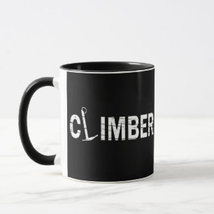 Climbing rock climber mug