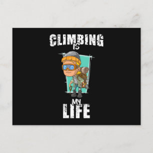 Climbing Rock Mountains Climb Climber Gift Idea Postcard