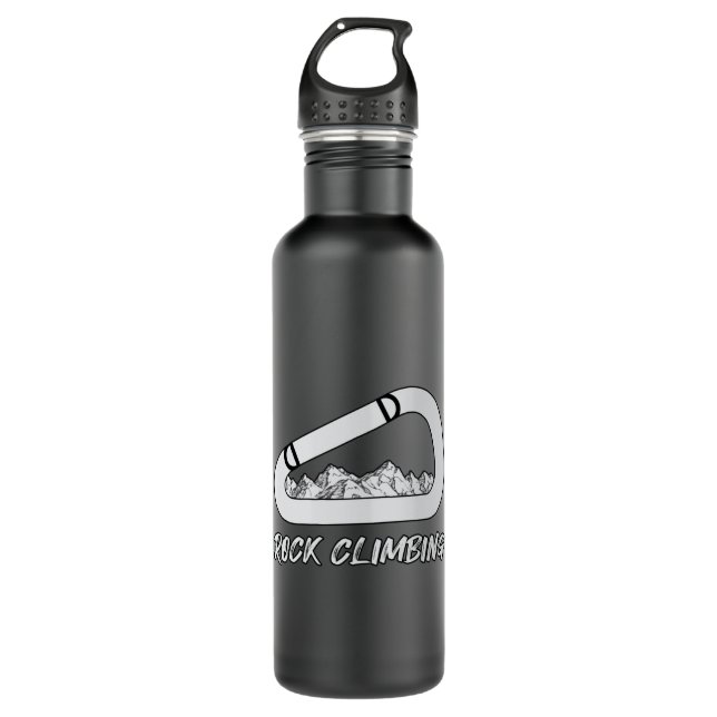 Climbing Rock Mountains Climber Climb Gift Idea 710 Ml Water Bottle (Front)