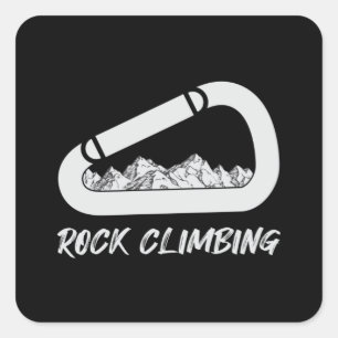 Climbing Rock Mountains Climber Climb Gift Idea Square Sticker