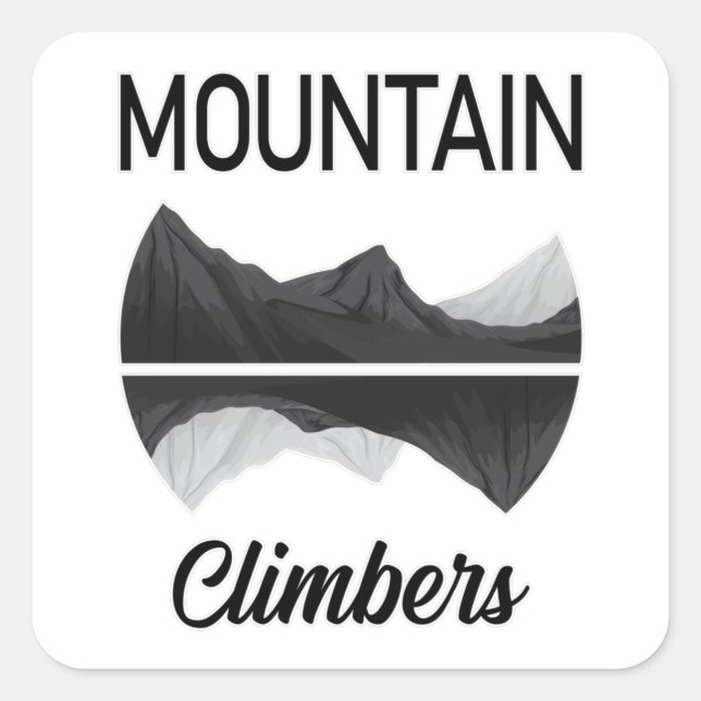 Climbing Rock Mountains Hiking Climber Climb Gift Square Sticker (Front)