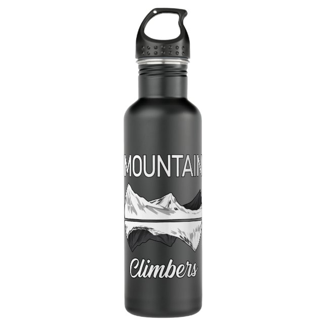 Climbing Rock Mountains Hiking Climber Gift Idea 710 Ml Water Bottle (Front)