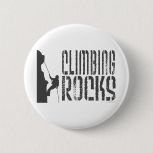 Climbing Rocks 6 Cm Round Badge