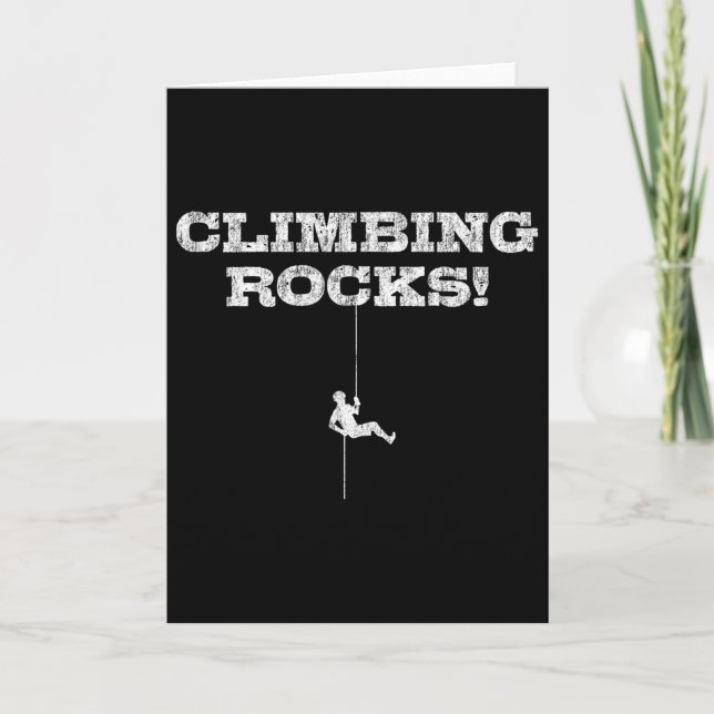 Climbing Rocks! Bouldering - Climbers  Card (Front)