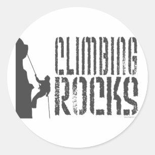 Climbing Rocks Classic Round Sticker
