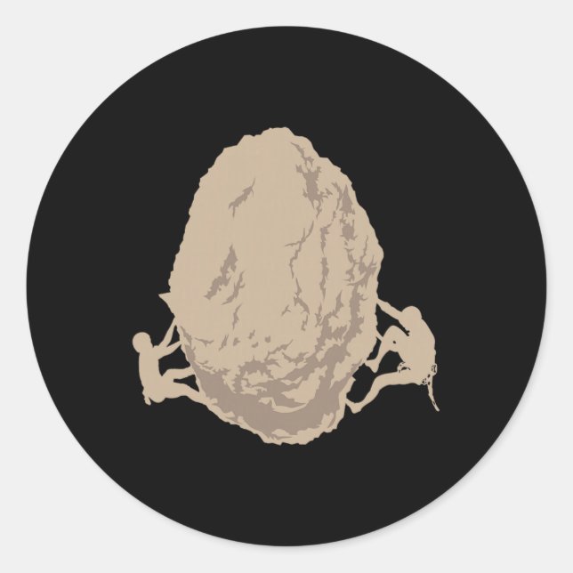 Climbing Rocks Stone  Classic Round Sticker (Front)