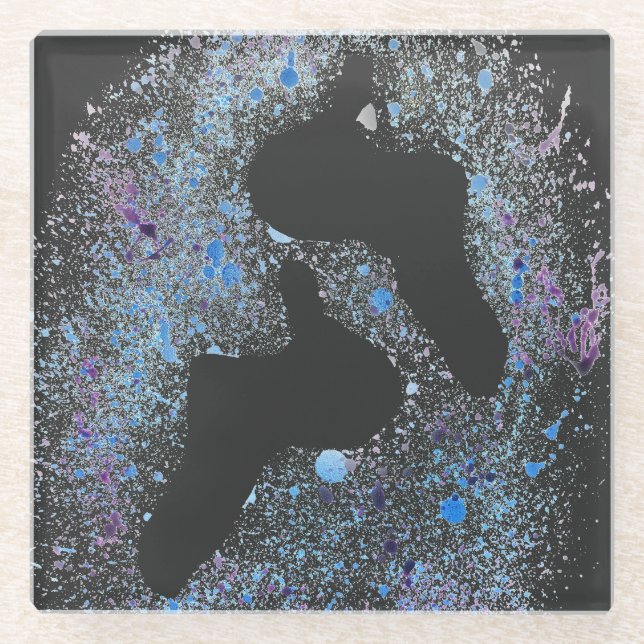 Climbing Shoe Splatter Art Coaster (Front)