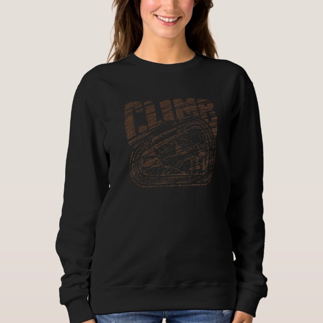 Climbing silhouette bouldering mountaineering Prem Sweatshirt (Front)