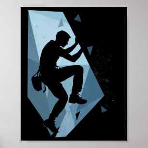 Climbing Silhouette Poster
