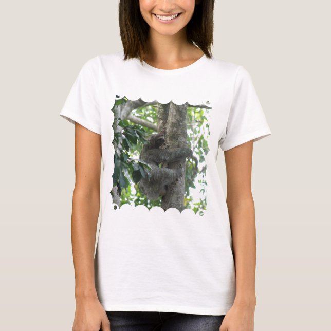 Climbing Sloth Ladies T-Shirt (Front)