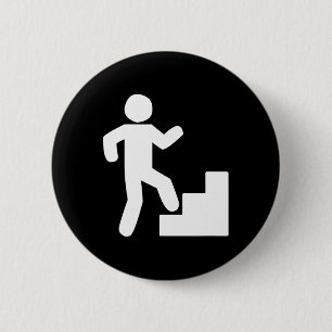 Climbing Stairs Tribute Workout  6 Cm Round Badge