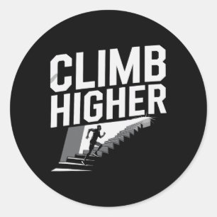 Climbing Steps Design For Achieving Success Goals Classic Round Sticker