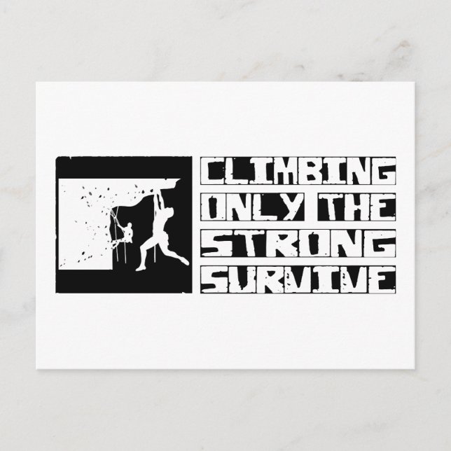 Climbing Survive Postcard (Front)