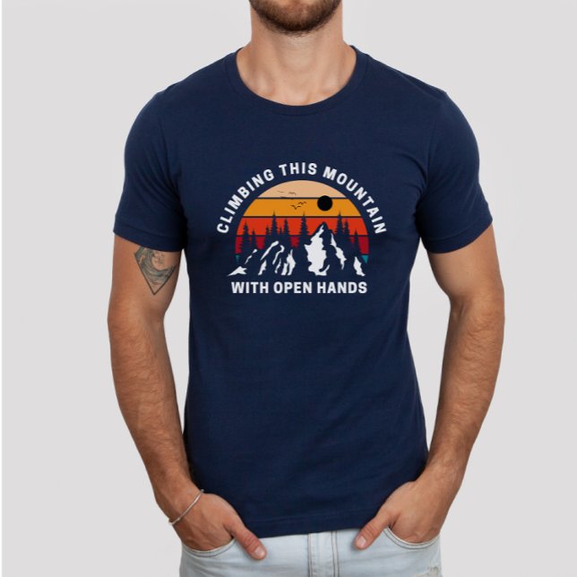 Climbing This Mountain Colourful Faith Christian T-Shirt (Creator Uploaded)
