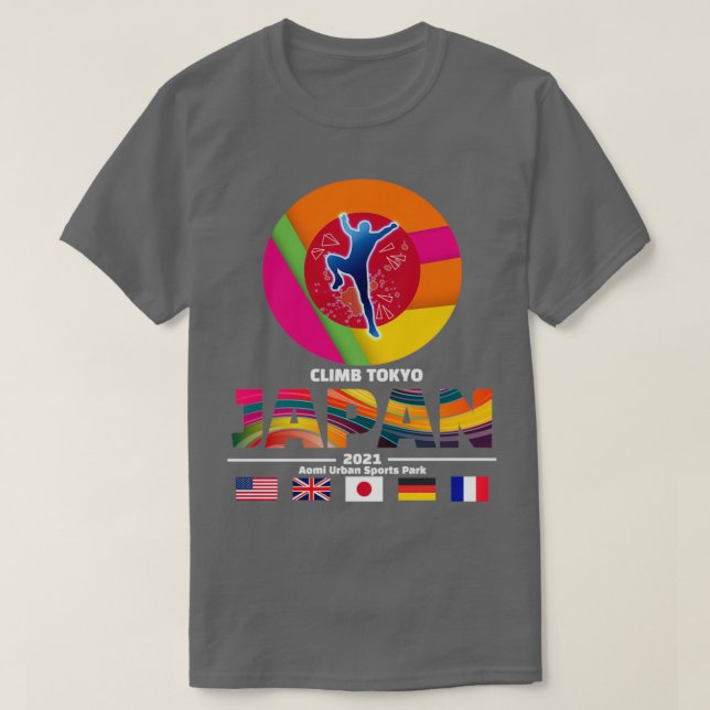 Climbing Tokyo Japan 2021 new sport Climbing the g T-Shirt (Design Front)