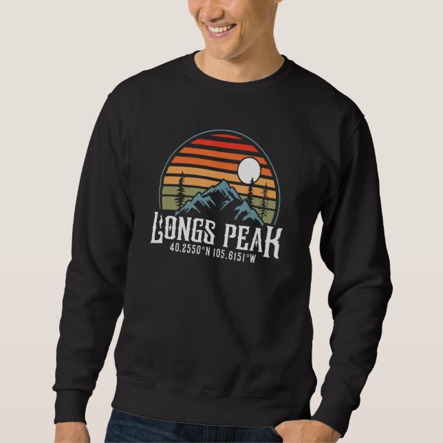 Climbing Tourist Colorado Hiking Mountain Longs Pe Sweatshirt (Front)