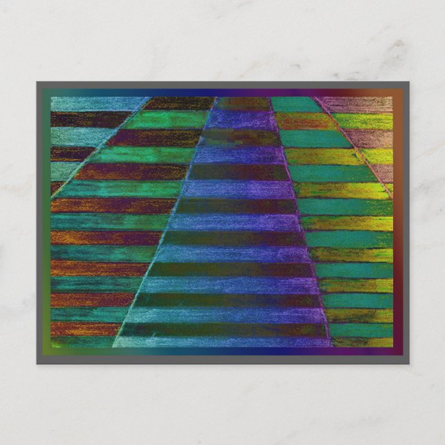 climbing vines absract modern digital alanart postcard (Front)