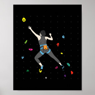 Climbing Wall Bouldering Adventure Extreme Sports Poster