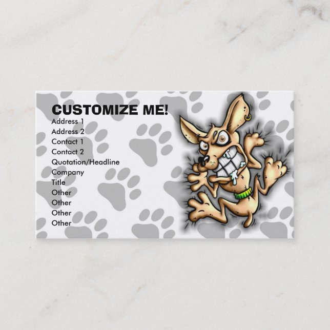 Cling Chihuahua Dog Business Card (Front)