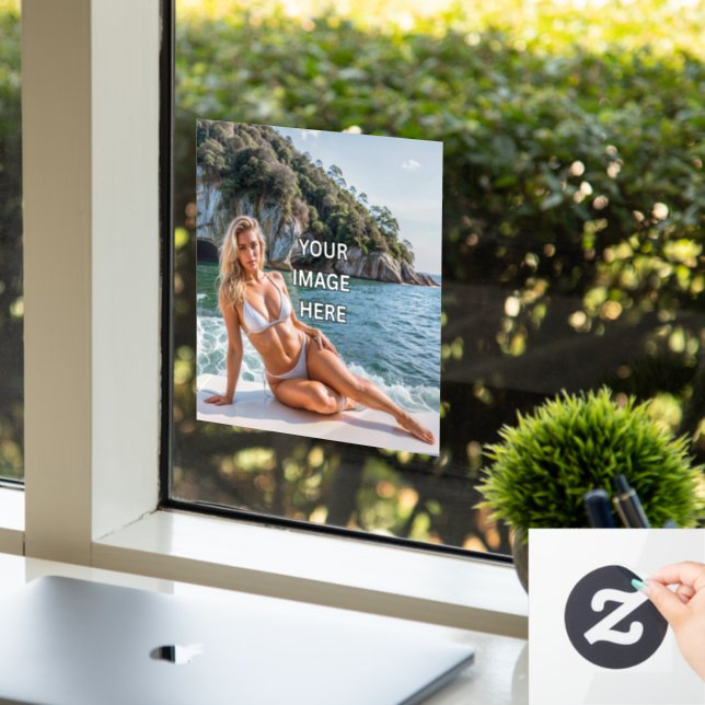 CLING! 🪟 Custom Window Cling – Add Image or Text (Office)