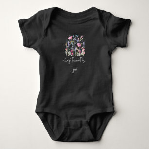 cling to what is good romans 12:9 baby bodysuit