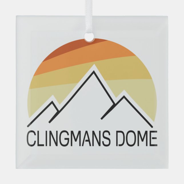 Clingmans Dome Retro Glass Tree Decoration (Front)