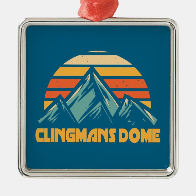 Clingmans Dome Retro Turquoise Metal Tree Decoration (Front)