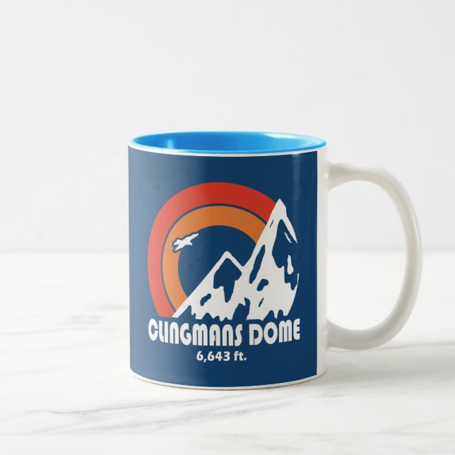 Clingmans Dome Sun Eagle Two-Tone Coffee Mug (Right)