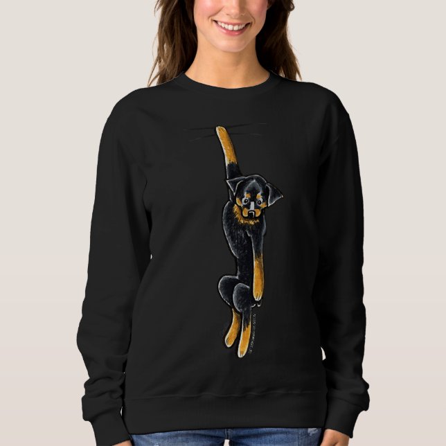 Clingy Rottweiler Sweatshirt (Front)
