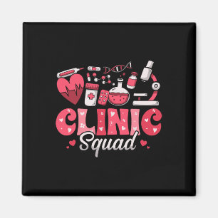 Clinic Squad Stethoscope Leopard Nurse Valentine's Magnet