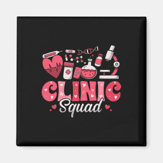 Clinic Squad Stethoscope Leopard Nurse Valentine's Magnet