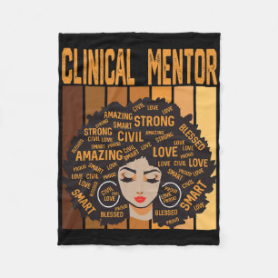 Clinical Mentor Powerful Black History Month Black Fleece Blanket