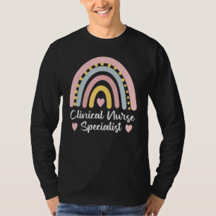 Clinical Nurse Specialist Cns Boho Rainbow Cute Co T-Shirt