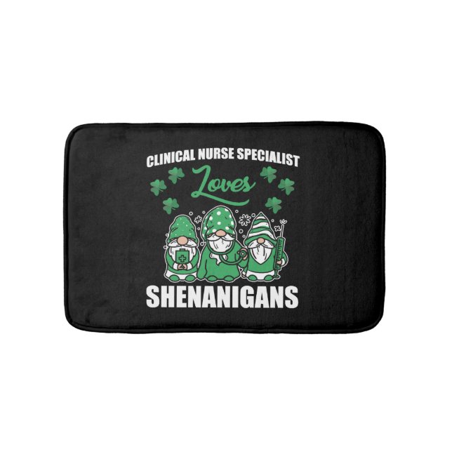 Clinical Nurse Specialist St.Patrick's Day Bath Mat (Front)