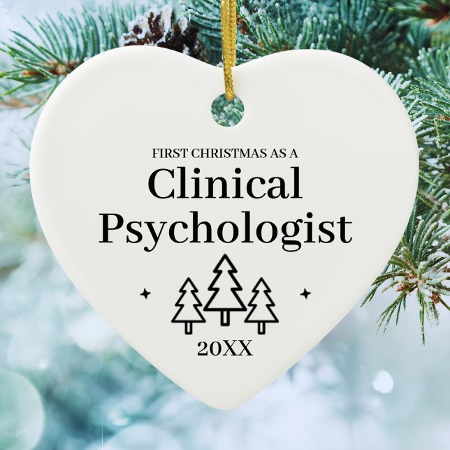 Clinical Psychologist Heart Christmas Ornament (Clinical Psychologist Heart Christmas Ornament
)