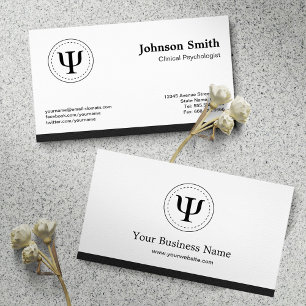 Clinical Psychologist - Psychology Psi Symbol Business Card