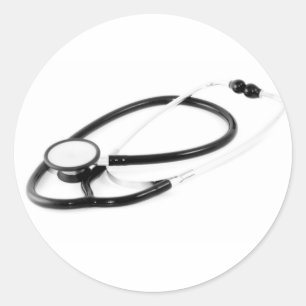 Clinical Stethoscope Classic Round Sticker