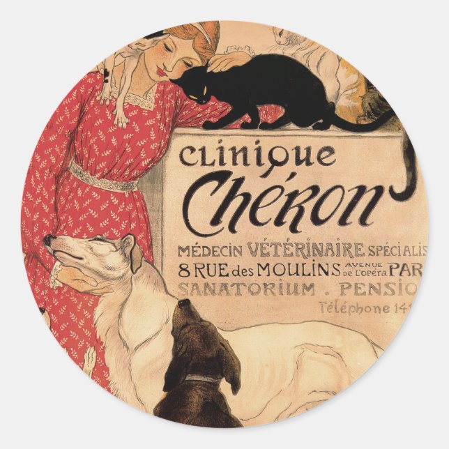 Clinique Cheron Classic Round Sticker (Front)